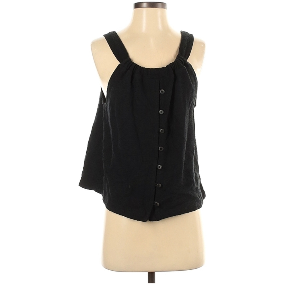 Texture & Thread Button-Front Swing Tank - Picture 4 of 7